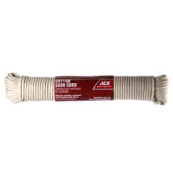 Ace 7/32 in. Dia. x 100 ft. L White Solid Braided Cotton Cord