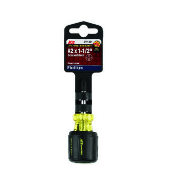 Ace Phillips 1-1/2 in. No. 2 Steel Black 1 Screwdriver