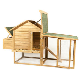 Aspen Pet 2-4 Hens Wood Peak Roof Chicken Coop