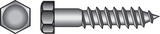 HILLMAN 3-1/2 in. L x 3/8 in. Steel Lag Screw 50 pk Hex