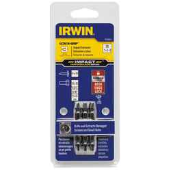 Irwin Impact SCREW-GRIP .15 in. M2 High Speed Steel Double-Ended Screw Extractor 2 in. 3 pc.