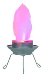 Living Accents Fake Flame LED Fire Pit 9 in. H x 11 in. W x 11 in. D Steel