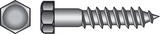 HILLMAN 5/16 in. x 5 in. L Hex Steel Lag Screw 50 pk