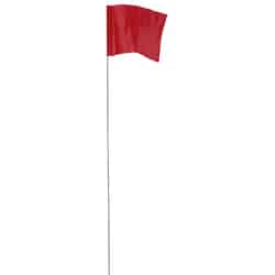 Empire 21 in. Stake Flags Plastic 100 pk Red High visibility