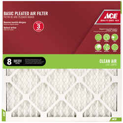 Ace 14 in. W X 30 in. H X 1 in. D Cotton 8 MERV Pleated Air Filter