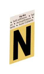 Hy-Ko 1-1/2 in. Black N Letter Aluminum Self-Adhesive