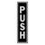 Hy-Ko English Push 2 in. W x 8 in. H Aluminum Sign