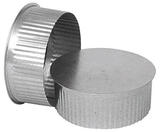 Imperial Manufacturing 4 in. Dia. Galvanized steel Crimped Pipe End Cap