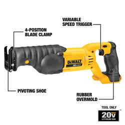 DeWalt 20V MAX 20 V Cordless Brushed Reciprocating Saw Tool Only