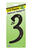 Hy-Ko 4 in. Plastic 3 Number Nail-On Black