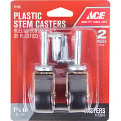 Ace 1-5/8 in. Dia. Swivel Plastic Caster 50 lb. 2 pk