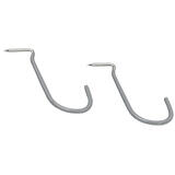 Crawford 5.4 in. L Gray Medium Duty Storage Vinyl Coated Hook 2 pk Steel 20 lb.