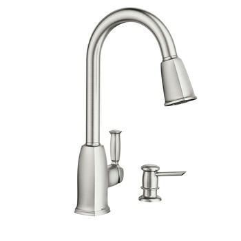 Moen Wellsley Wellsley One Handle Stainless Steel Pulldown Kitchen Faucet