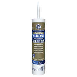 GE Advanced White Silicone 2 Window and Door Caulk Sealant 10.1 oz