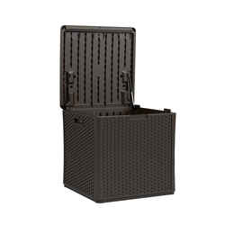 Suncast Resin 26-3/4 in. H x 26-1/4 in. W x 27.5 in. D Brown Outdoor Storage Cube