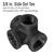 Pipe Decor 3/8 in. FIP 3/8 in. Dia. FIP Black Malleable Iron Outlet Tee No