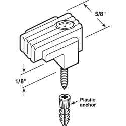 Prime-Line Plastic Coated Clear Small Mirror Holder Clip 20 lb 6 pk