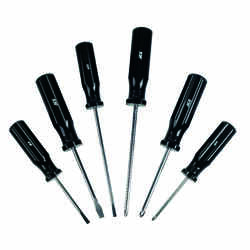 Ace 6 pc. Screwdriver Set Steel Black