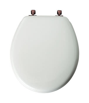 Mayfair Round White Molded Wood Toilet Seat