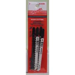 Milwaukee 4 in. High Carbon Steel Jig Saw Blade 5 pk T-Shank 10 TPI