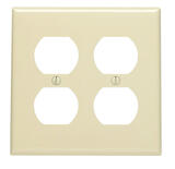 Leviton Ivory 2 gang Nylon Wall Plate Duplex Outlet 1 pk