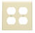 Leviton Ivory 2 gang Nylon Wall Plate Duplex Outlet 1 pk