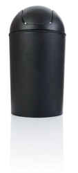 Dial Wastebasket Swinger Top 11 qt. Polypropylene Black