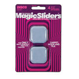 Magic Sliders Plastic Floor Slide Gray Square 1-3/4 in. L x 1-3/4 in. W Self Adhesive 4 pk