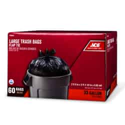 Ace 33 gal. Trash Bags Flap Tie 60 pk
