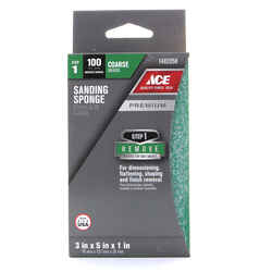 Ace 5 in. L X 5 in. W X 1 in. T 100 Grit Coarse Block Sanding Sponge