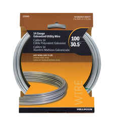 Hillman 0.078 - 0.082 in. Dia. x 100 ft. L Galvanized Steel 14 Ga. Wire