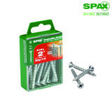 SPAX No. 14 x 2 in. L Phillips/Square Flat Zinc-Plated Steel Multi-Purpose Screw 10 each