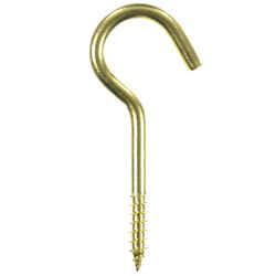 Ace Small Polished Brass Green Brass 1.6875 in. L 15 lb. 6 pk Ceiling Hook