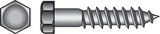 HILLMAN 5/16 in. x 1-1/2 in. L Hex Stainless Steel Lag Screw 50 pk