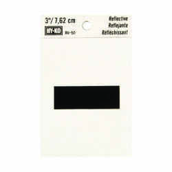 Hy-Ko Vinyl Reflective 3 in. Special Character Self-Adhesive Black Hyphen