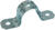 Gampak 2 in. Dia. Stamped Steel and Zinc Plated Conduit Strap 1 pk