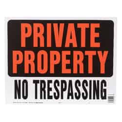 Hy-Ko English 19 in. W x 15 in. H Private Property / No Trespassing Sign Plastic