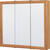 Continental Cabinets 28-5/8 in. H x 30 in. W x 4-7/16 in. D Square Oak Tri-View Medicine Cabinet