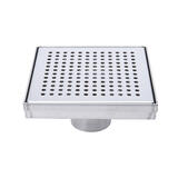 B & K 6 in. L Brushed Nickel Square Shower Drain