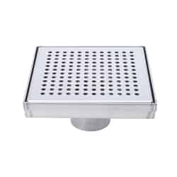B & K 6 in. L Brushed Nickel Square Shower Drain