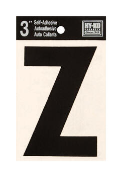 Hy-Ko 3 in. Black Vinyl Self-Adhesive Letter Z 1 pc.