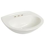 Mansfield West Hampton Oval 20.125 in. Lavatory Sink White