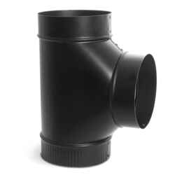 Imperial Manufacturing 6 in. x 6 in. x 6 in. Metal Stove Pipe TeeTee CapFlow TeeChimney Pipe Te