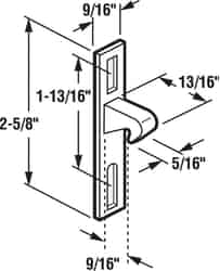 Vertical slots allow for adjustment on Patio Doors