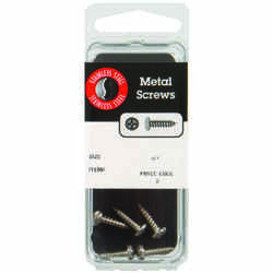 HILLMAN 8 x 1/2 in. L Phillips Pan Head Stainless Steel Sheet Metal Screws 5 per box