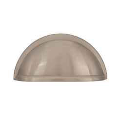 Amerock Traditional Half Oval Cabinet Pull Cup 3 in. Satin Nickel 1 pk 3-7/16 in. Dia.