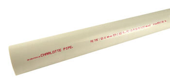 Charlotte Pipe Schedule 40 PVC Pipe 1/2 in. Dia. x 5 L Plain End 600 psi