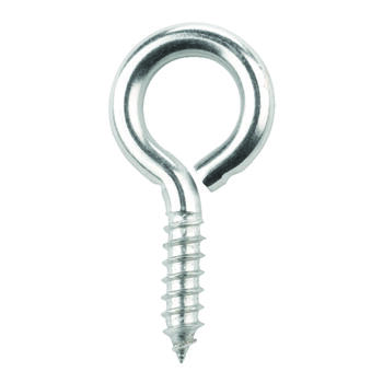 Hampton 3/8 in. Dia. x 2-7/8 in. L Polished Stainless Steel Screw Eye 250 lb. capacity 1 pk