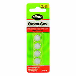 Slime Chrome Valve Caps Silver