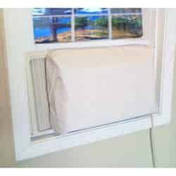 A/C Safe 21 in. H X 29 in. W PVC Tan Square Indoor Window Air Conditioner Cover